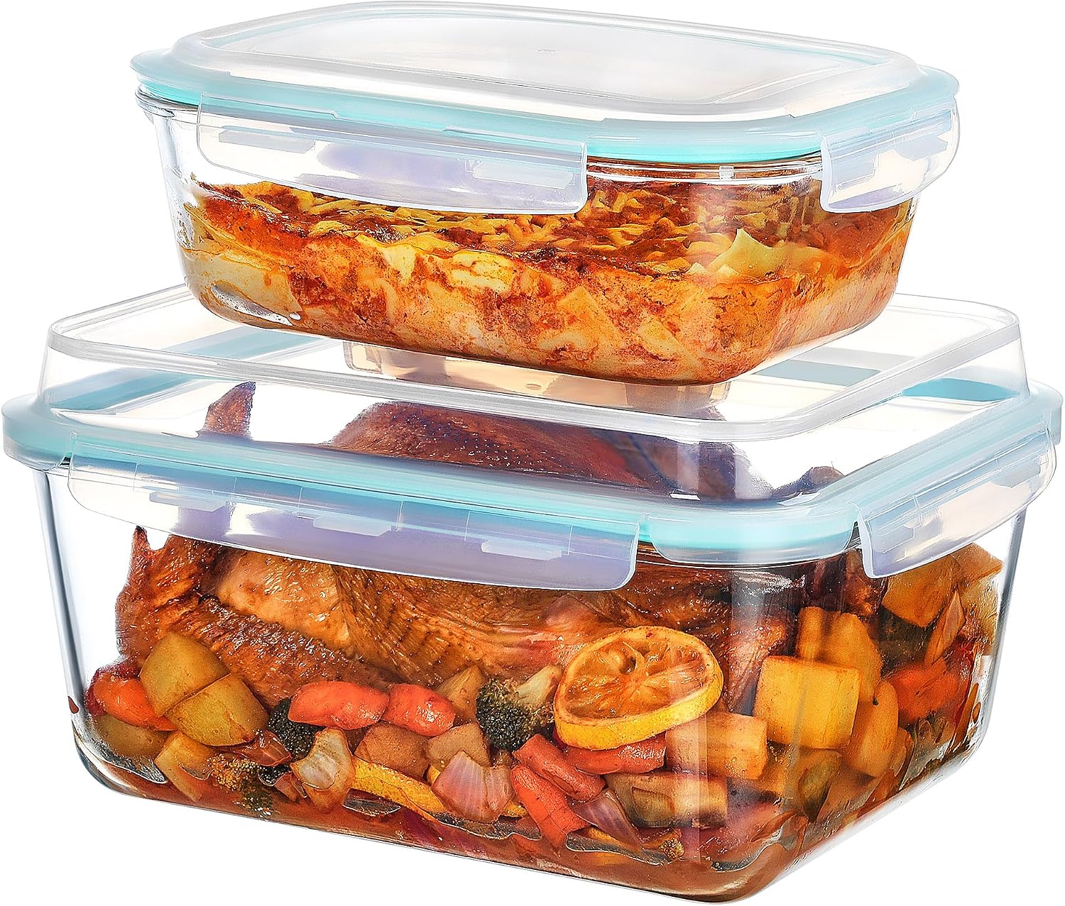 Vtopmart 220oz + 76.4oz Extra Large Glass Storage Set