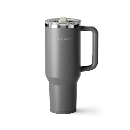 Easy Clean Pro Tumbler - 40 oz Water Bottle with Handle Quick-Disassemble Flip Straw, Leakproof Insulated Stainless Steel, Dishwasher Safe, BPA-Free Gifts for Women & Men