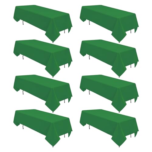 8 Pack Green Table Cloth - 60x126