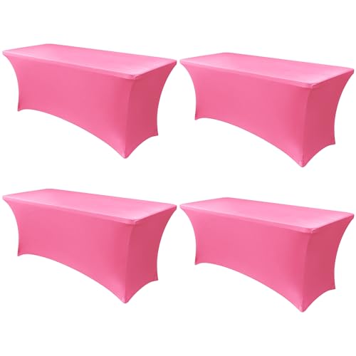 Obstal 6ft Stretch Spandex Table Cover - 4 Pack