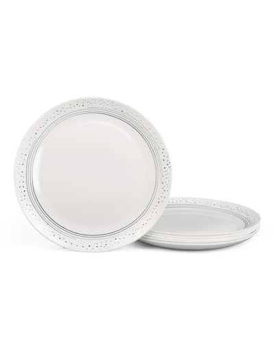 LaGlint 10.5" Opal Glass Plates (Set of 6)