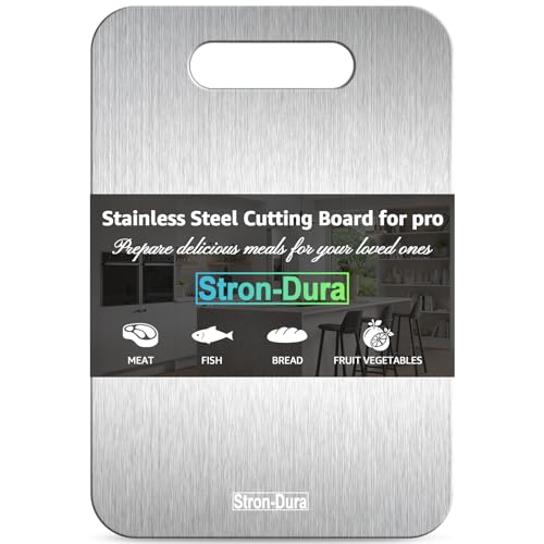 Cutting Boards for Kitchen, Cutting Board, Foodgrade Stainless Steel Cutting Board for Meat,Fruit, Vegetables, Outdoor or Indoor, L 15 .4" * 11"