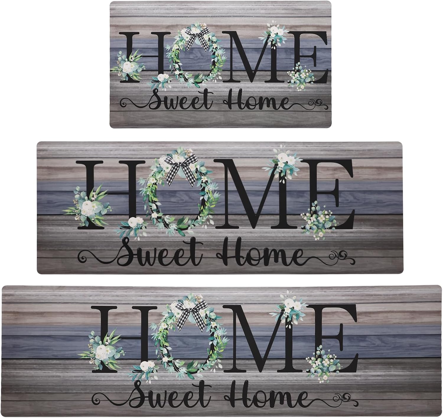 Home Kitchen Mats for Floor, Non Slip Cushioned Runners for Floor Waterproof Comfort Kitchen Rugs Farmhouse Chef Carpet for Sink,Laundry Room