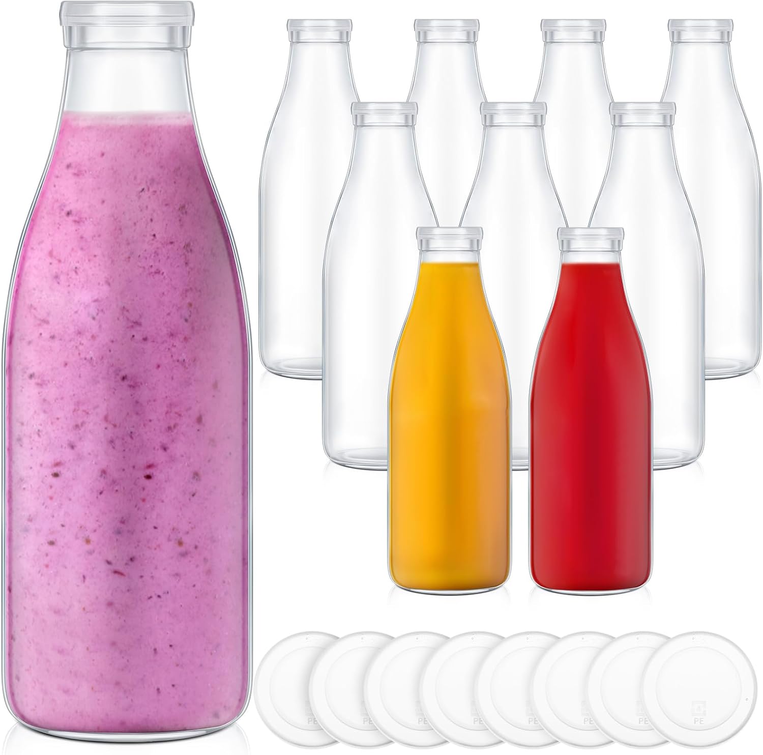 Zubebe 24 Pack 34 oz Glass Canisters