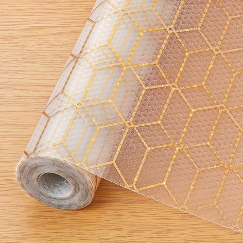 Cooyes Shelf and Drawer Liners for Kitchen Cabinets, Non Adhesive EVA Shelf Liner, Easy to Cut, Waterproof Durable Non-Slip Drawer Mats for Shelves, Fridge, Storage, Kitchen Cupboards Modern Pattern