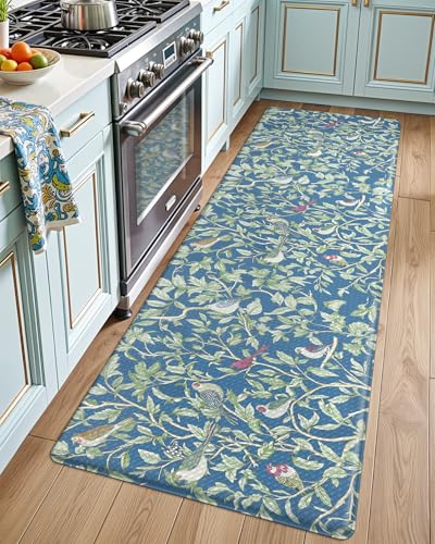 LUMI Anti Fatigue Kitchen Cushioned Mat for Floor, Ultra Soft Non-Slip Waterproof Runner for Standing, Stain Resistant PVC Comfort Rugs for Home, Office, Sink, Laundry, 24x59