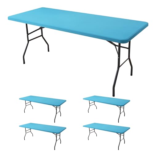 Enjoyidea 8ft Fitted Tablecloth (Light Blue)