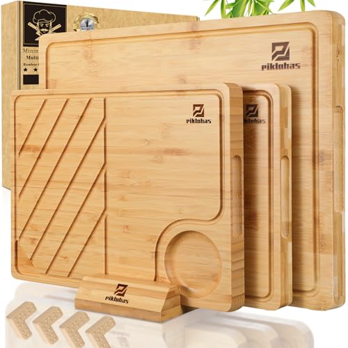 Large Bamboo Cutting Boards Set