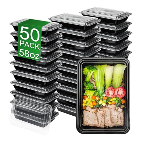 Meal Prep Containers 58oz 50 Pack
