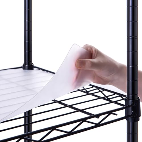 Poofzy Wire Shelf Liner 18 x 48, Set of 5 Shelf Liners for Wire Shelving Plastic Non-Adhesive for Pantry, Kitchen Cabinets (Clear)