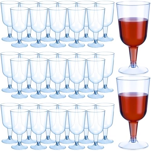 Meanplan 100 Pcs Plastic Wine Glasses (6oz)