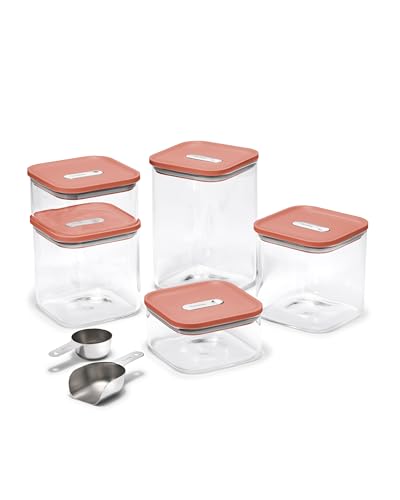 Caraway 14-Piece Glass Airtight Food Storage Containers with Lids  Non-Toxic, BPA-Free Kitchen Storage Containers  Stackable, Space-Saving Airtight Containers for Dry Goods and More - Perracotta