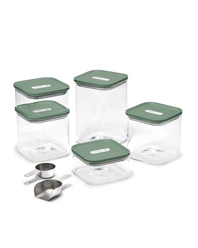 Caraway 14-Piece Glass Airtight Food Storage Containers with Lids  Non-Toxic, BPA-Free Kitchen Storage Containers  Stackable, Space-Saving Airtight Containers for Dry Goods and More - Sage
