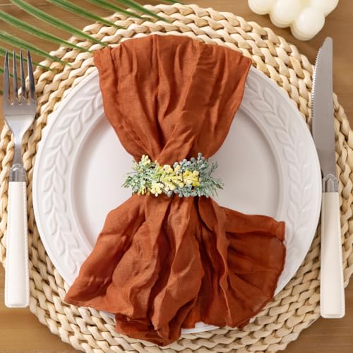 Socomi Terracotta Cheesecloth Napkins