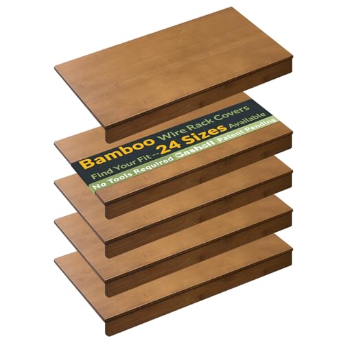 Gashell Bamboo Wire Shelf Covers (24" x 12")