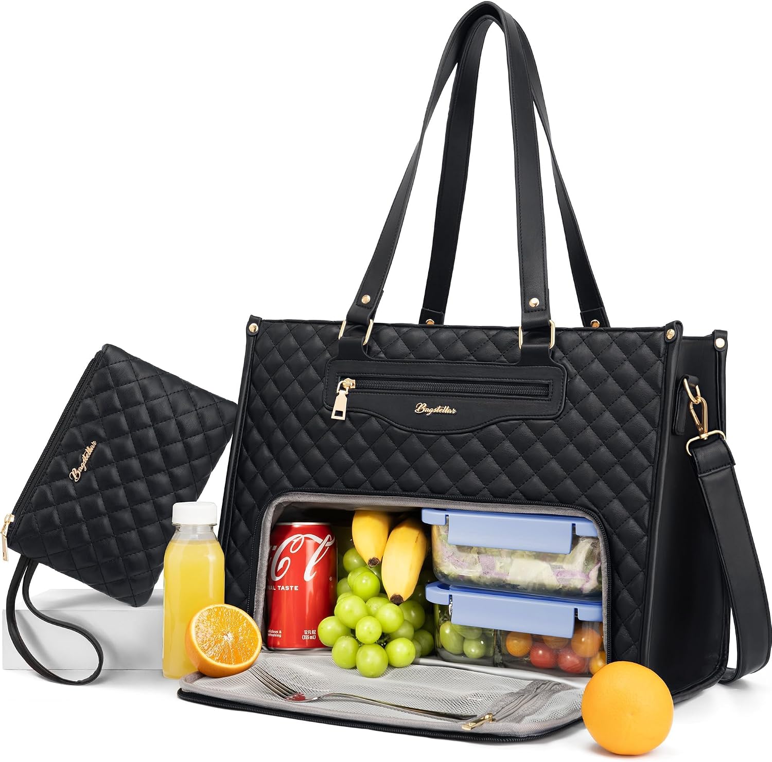 Bagstellar Quilted Laptop Lunch Tote