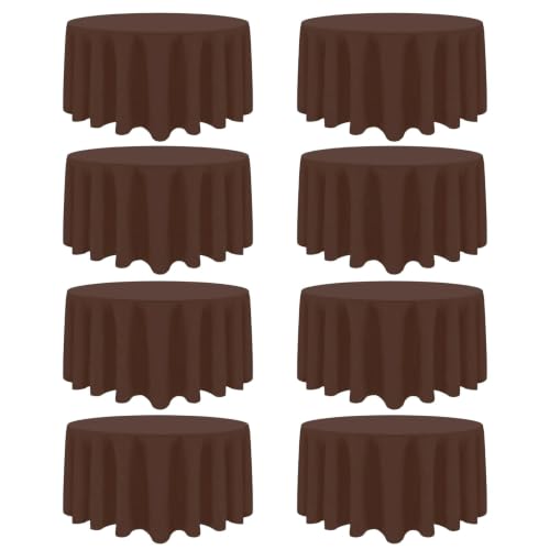 Heneger 8 Pack Brown Round 90 Inch