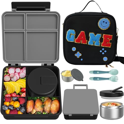 Aimsnk Kids Bento Lunch Box (Black)