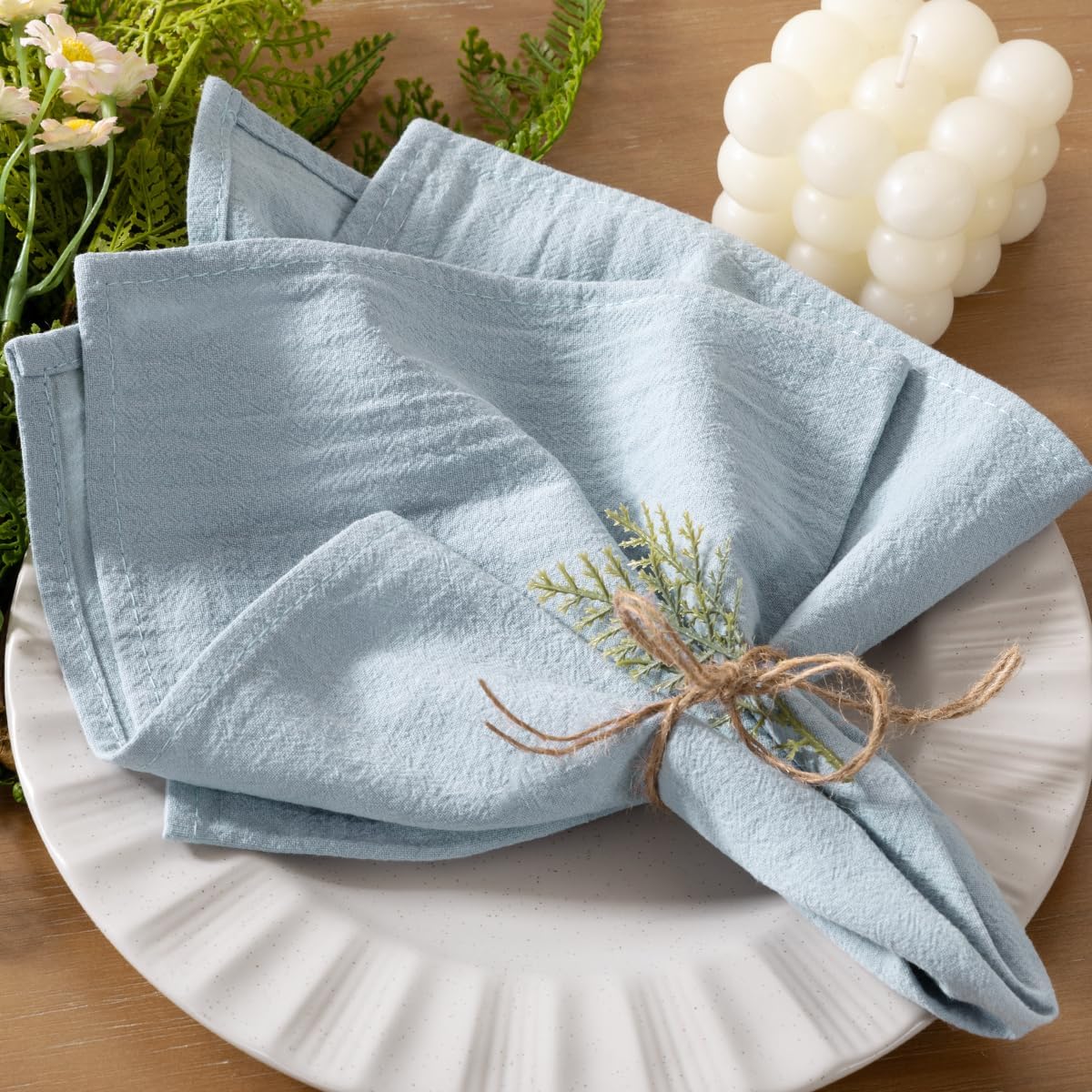 Socomi Grey Blue Cloth Napkins