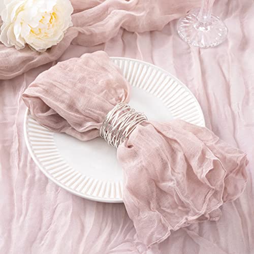 DeZerlor 100 Pack Pink Cheesecloth Napkins