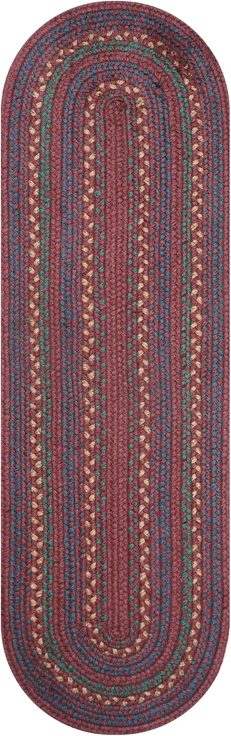 Jamestown Burgundy Oval Table Runner