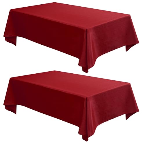 Fitable 2-Pack Faux Linen (Red, 60 x 120 in)