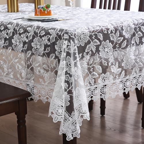 ZHUIDUSI Lace White Tablecloth
