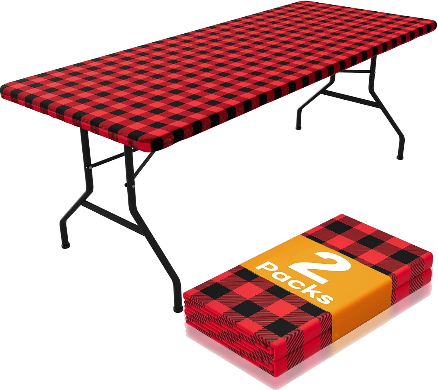 Smiry 8ft Buffalo Plaid (2-Pack)