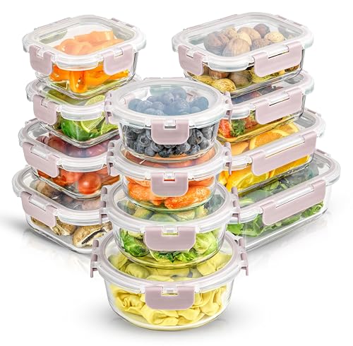 JoyJolt 24pc Borosilicate Glass Set