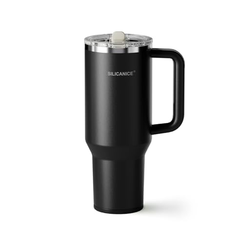 Easy Clean Pro Tumbler - 40 oz Water Bottle with Handle Quick-Disassemble Flip Straw, Leakproof Insulated Stainless Steel, Dishwasher Safe, BPA-Free Gifts for Women & Men