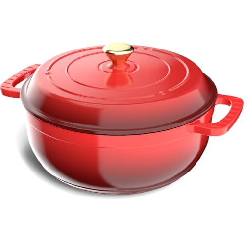 ROVSUN 7.5QT Enameled Dutch Oven (Red)