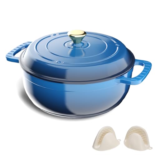 ROVSUN 6QT Enameled Cast Iron (Blue)