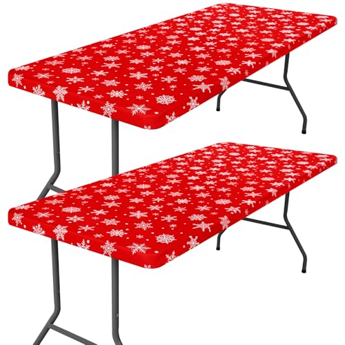 Moosfor Spandex 8ft Rectangle Table Cloth (2 Pack)
