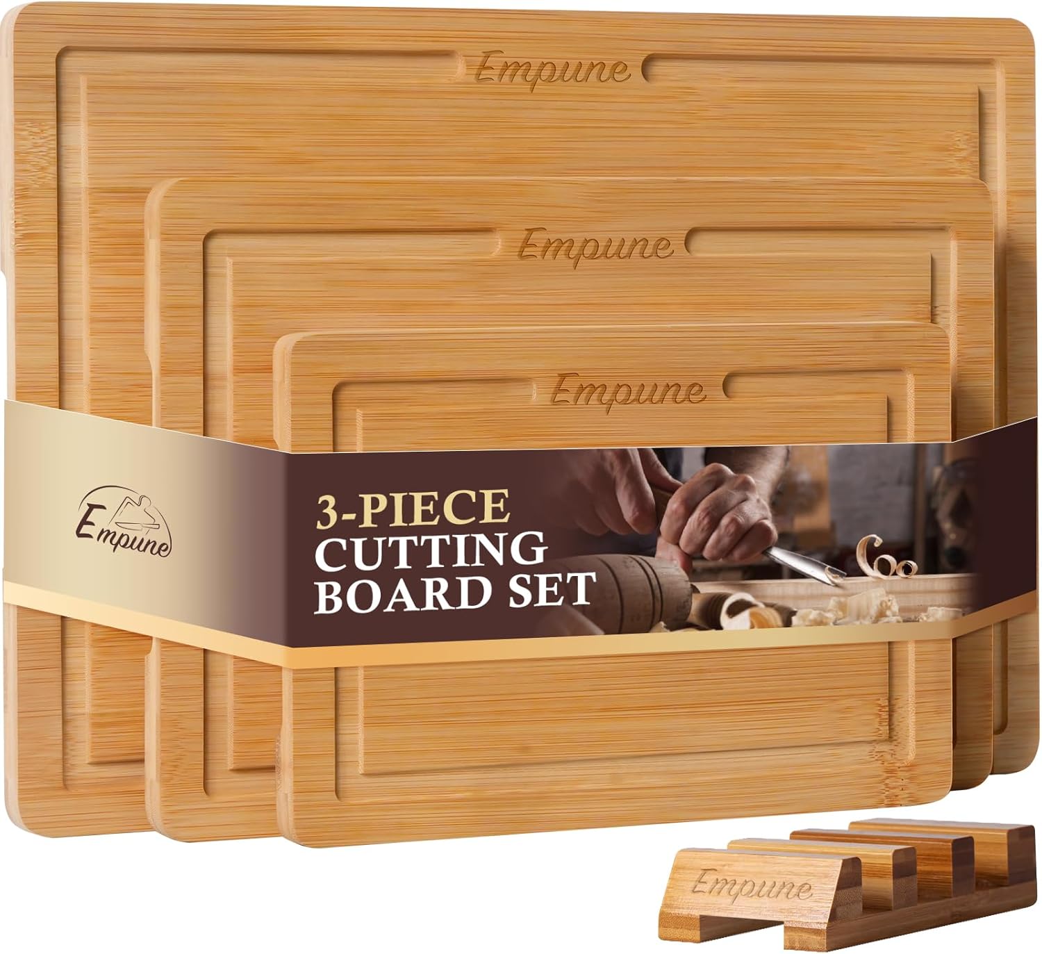Empune Bamboo Cutting Board Set