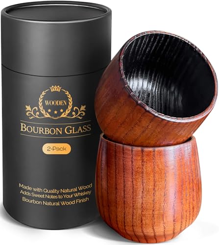 12 oz Charred Wooden Bourbon Glass (2 pack)