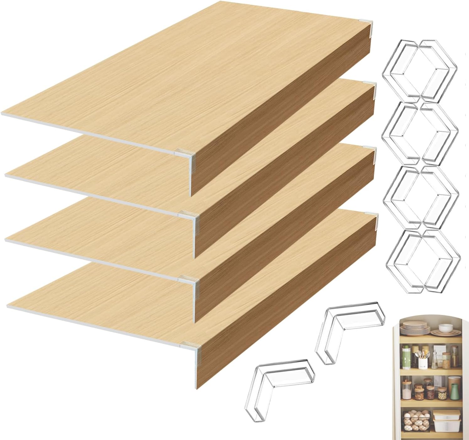 Wire Shelf Covers 4Pcs, 37x12x1.6 in