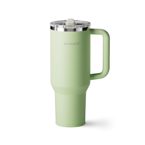 Easy Clean Pro Tumbler - 40 oz Water Bottle with Handle Quick-Disassemble Flip Straw, Leakproof Insulated Stainless Steel, Dishwasher Safe, BPA-Free Gifts for Women & Men