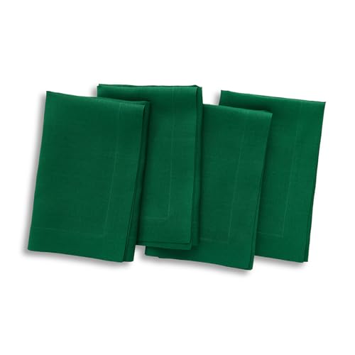 Solino Home Linen Napkins Set of 4 - Christmas Green